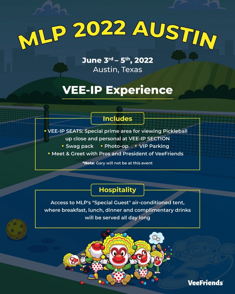 VeeFriends Launches A “Vee-IP” Event At Predominant League Pickleball Austin